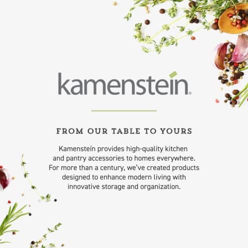 Kamenstein 20 Jar Revolving Countertop Spice Rack with Spices Included, FREE Spice Refills for 5 Years, Polished Stainless Steel with Black Caps, 30020 — view 7