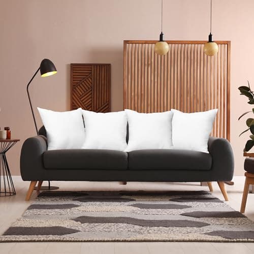 Utopia Bedding Throw Pillows (Set of 4, White) – 18 x 18 Inches Down Alternative Pillows for Bed, Sofa, and Couch - Fluffy Decorative Stuffer Pillow for Indoors & Outdoors — view 5