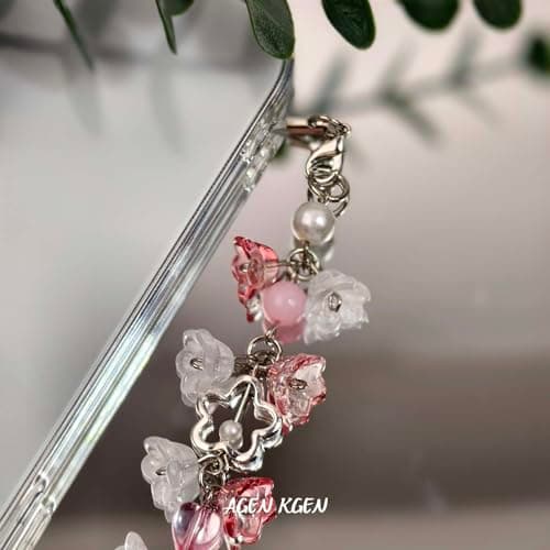 AGEN KGEN Phone Charm Y2K Aesthetic Cute Cell Phone Charms for Women Gir Phone Charm Bag (1 PCS Flowers Star) — view 5