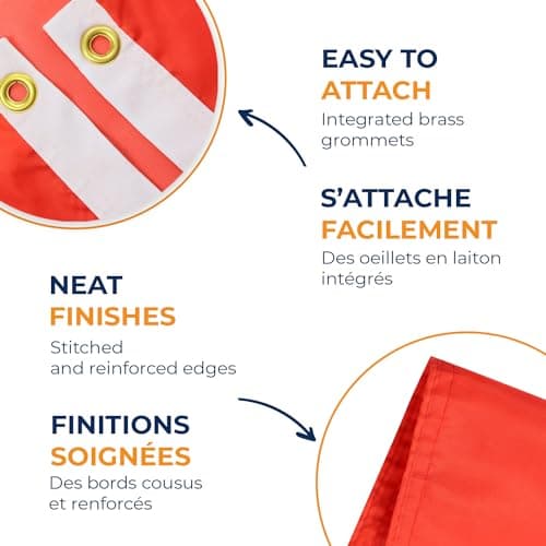 AZ FLAG - Switzerland Flag - 90x60 Cm - 100D Polyester Swiss Banner With Two Metal Grommets - Fade Resistant - Vivid Colors - 2' x 3' Feet - 2x3 Ft — view 3