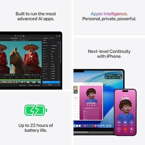 Apple 2026 MacBook Pro Laptop with Apple M5 Pro chip with 15-core CPU and 16-core GPU: Built for AI, 14.2-inch Liquid Retina XDR Display, 24GB Unified Memory, 2TB SSD, Wi-Fi 7; Space Black — view 4
