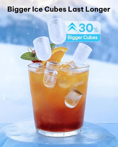 Silonn Ice Maker Countertop, 8 Ice Cubes in 6 Mins, 26.5 lbs/24H, 2 Bullet Ice Sizes, Self-Cleaning Bullet Ice Maker, Portable Ice Machine for Kitchen, Party, Office, and RV Camping — view 2