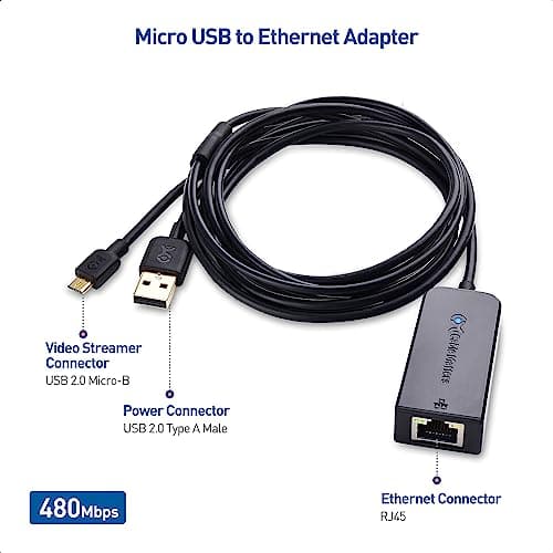 Cable Matters Micro USB to Ethernet Adapter, Fire Stick Adapter