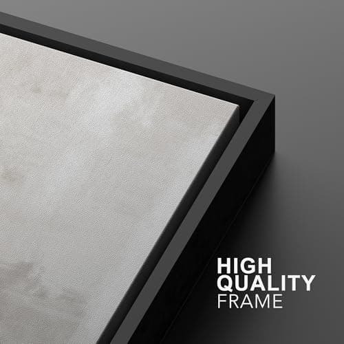 SIGNFORD Framed Canvas Print Wall Art Set Pastel Grunge Paint Stroke Collage Abstract Shapes Illustration Modern Art Decorative Nordic Minimal Zen for Living Room, Bedroom, Office - 16"x24"x3 Black — view 4