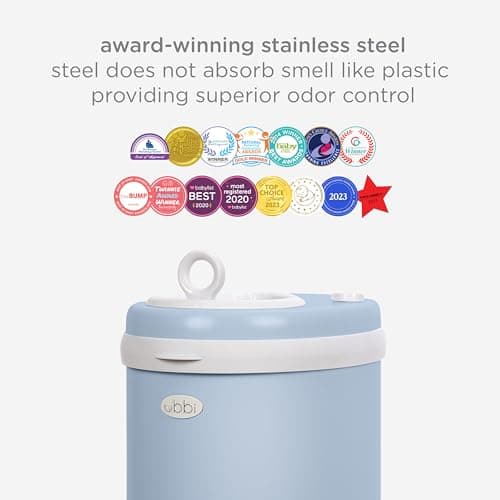 Ubbi Diaper Pail - Cloudy Blue (10032) — view 4