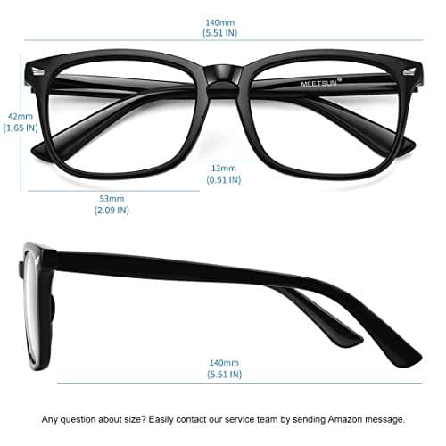 MEETSUN Blue Light Blocking Glasses, Anti Eye Strain Headache (Sleep Better),Computer Reading Glasses UV400 Transparent Lens (Black+Leopard+Tortoise, 53) — view 4