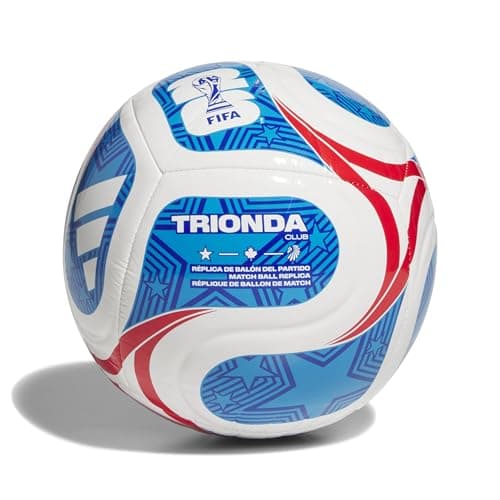 adidas Unisex-Adult FIFA World Cup 26™ Trionda USA Club Soccer Ball, White/Team Royal Blue/Solar Blue/Vivid Red, 5