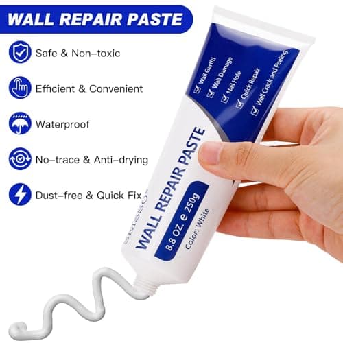 SEISSO Drywall Repair Kit, 500 g Wall Mending Agent- 2 Pack, Wall Spackle Repair Kit with Scraper, Patch for Wall Hole Filler, White Spackle Wall Repair Paste, Plaster Dent — view 4