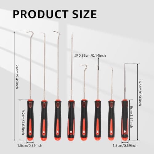 16Pcs Precision Hook and Pick Set Easy Removal Automotive Pick Tool Multipurpose Mechanic Pick and Hook Set for Remove Automotive Electronics Maintenance Home Repair — view 2
