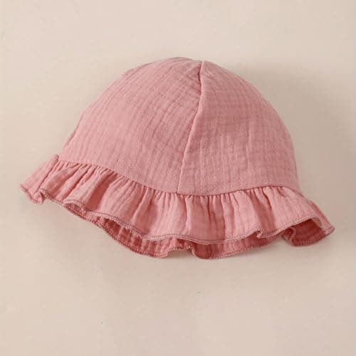 LUJENGEFA Baby Summer Outfits Clothes Casual Cotton Linen Bow Sundress Infant Dresses with Hat for Girls B-Pink 18-24 months — view 4