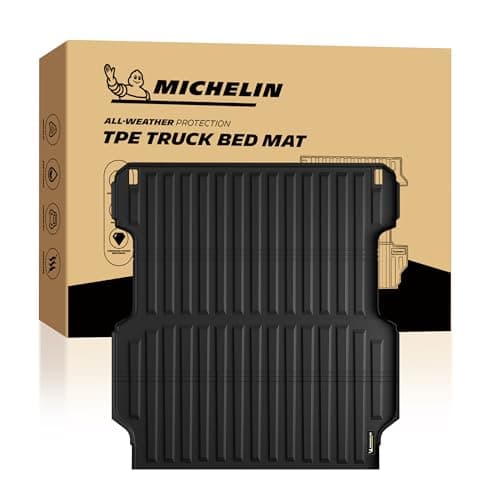 Michelin Truck Bed Mat for 2017-2024 2025 2026 Honda Ridgeline - 5.3 FT 64" Car Bed, All-Weather Truck Bed Liner, Custom Fit, Durable, 100% Virgin TPE Bedliner, Non-Slip