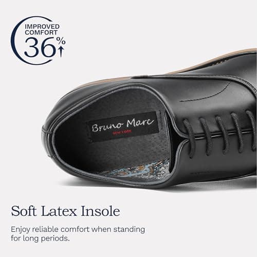 Bruno Marc Men's Lace Up Soft Cap-Toe Formal Dress Shoes,Size 11,Black,Louis_2 — view 6