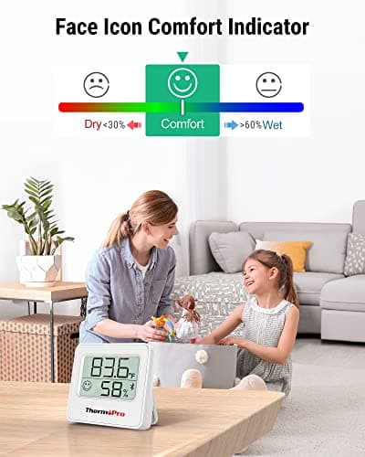 ThermoPro TP357 Digital Hygrometer Indoor Thermometer of 260FT, Bluetooth Thermometer Humidity Meter with Smart App, Room Thermometer Humidity Gauge with Temperature Humidity Sensor — view 3