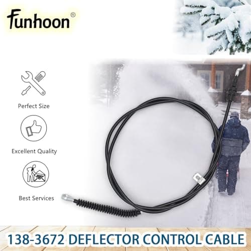 Funhoon 138-3672 Deflector Control Cable for Toro 726 OE, 824 OE, 826 OAE, 826 OXE, 826 OHAE Snow Blowers — view 5