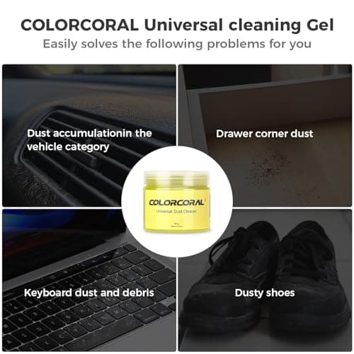 ColorCoral Cleaning Gel Universal Dust Cleaner for PC Keyboard Car Detailing Office Electronics Laptop Dusting Kit Computer Dust Remover, Computer Gaming Car Accessories, Gift for Men Women 160g — view 5