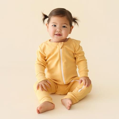 Parade Organic Snuggle Soft Melange '2-Way' Zipper Romper Honey Melange 6-12M with mitts