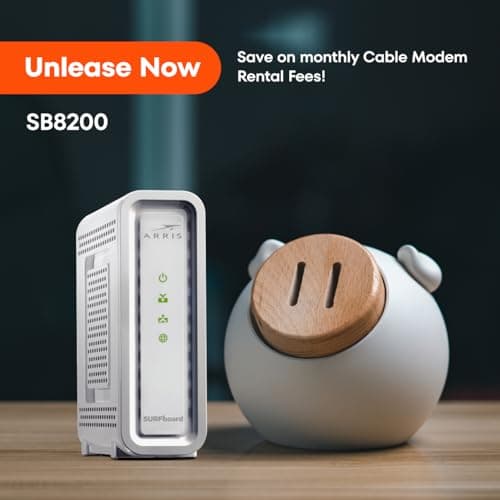 ARRIS SURFboard SB8200 DOCSIS 3.1 Multi‑Gig Cable Modem | 2 -1Gbps Ethernet Ports | Works with Xfinity, Cox, Spectrum | For Cable Internet Plans up to 2Gbps | Modem Only, Router Required — view 2