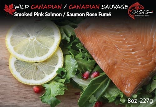 Wild Caught Canadian Pacific Smoked Sockeye Salmon and Pink Salmon Filet 2 Pack Gift All Natural From Vancouver BC — view 4