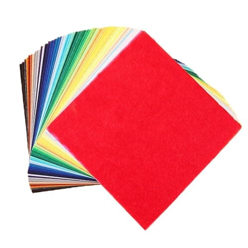 Meitola Felt Fabric Sheet 4"x4" (10 * 10cm) DIY Hand Sewn Patches on Fabrics, Various Colored Polyester Felt Fabrics for Art and Crafts, Party Decorations, 1mm Thick — view 2