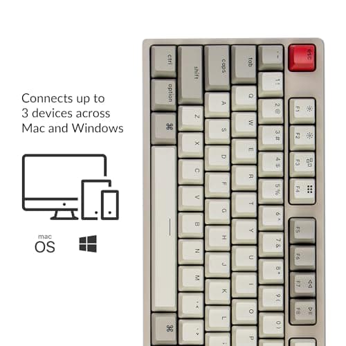Keychron C2 Full Size Wired Mechanical Keyboard Compatible with Mac, Keychron Brown Switch, 104 Keys ABS Retro Color Keycaps Gaming Keyboard for Windows, USB-C Type-C Braid Cable