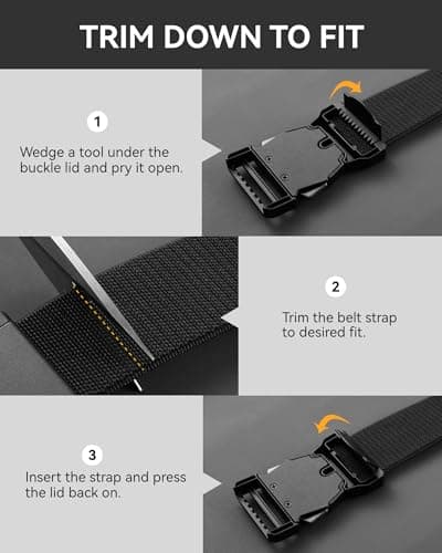 CHAOREN Tactical Belt Men - 1.5" Nylon Stretch Military Mens Belt - Quick Release for Work Heavy Duty — view 5