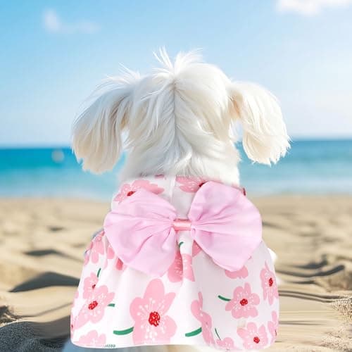 choyaxo Floral Dog Dress Cute Dog Skirt Pet Dress Summer Pet Clothes for Puppy Small Cats — view 4