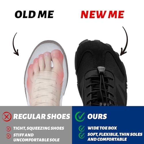 CJROSM Barefoot Shoes Womens Mens,2025 New Casual Sneakers for Women,Zero Drop Wide Toe Box Shoes Men,Non-Slip Breathable&Comfortable Minimalist Trail Running Shoe for Walking Hiking Gym Workout — view 5