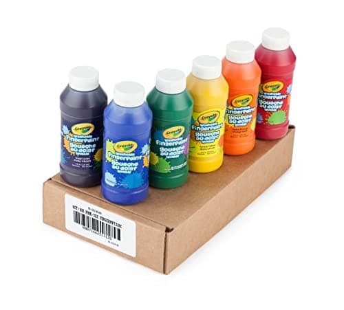 Crayola Washable Finger Paints (6ct), Teacher Classroom Must Haves, Toddler Paint Set, Nontoxic Finger Paint for Kids, Arts & Crafts Supplies for Toddlers [Amazon Exclusive] — view 6