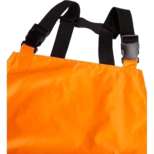 Pioneer Hi Vis Waterproof Heavy Duty Rainsuit - Hooded Rain Jacket and Bib Pants - 210D Oxford Poly/PVC - Orange — view 13