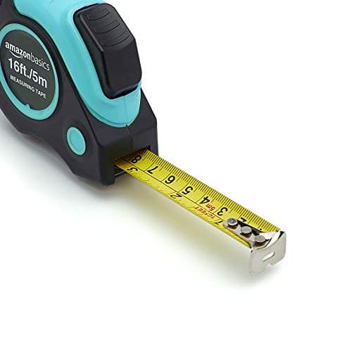Amazon Basics Tape Measure - 4.88 Meters, Turquoise
