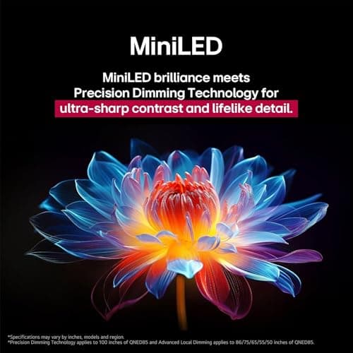 LG 65-Inch QNED85 Mini LED QNED Evo 4K Smart TV - α8 AI Processor 4K Gen 2, Dynamic QNED Colour, Alexa Built-In, 120Hz Refresh Rate, HDMI 2.1, FreeSync, VRR, WebOS 25, Magic Remote (65QNED85AUA, 2025) — view 4