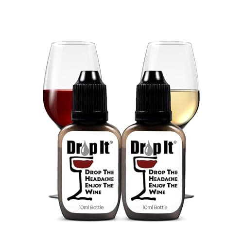 Drop It Wine Drops 2pk - The Original Sulfite and Tannin Reducer - Naturally Eliminate Sensitivities, Allergies, and Histamines - Portable Wine Wand Alternative - Easy To Use - Treat Up To 55 Glasses
