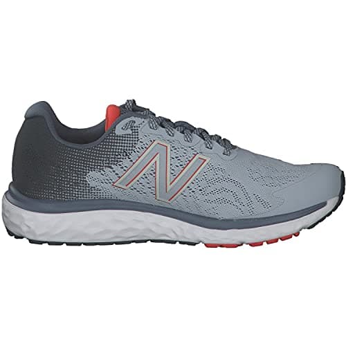 New Balance mens 680 V7 Running Shoe 10 X-Wide Grey/Ghost Pepper/Black — view 8