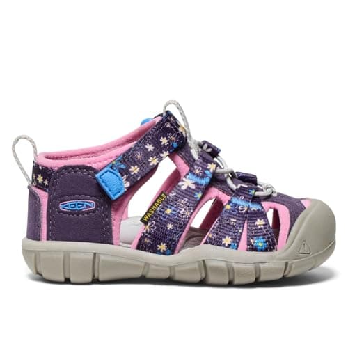 KEEN Unisex-Child Seacamp 2 CNX Closed Toe Sandals, Daisies/Marina, 7 CA
