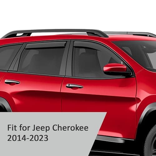 Voron Glass in-Channel Extra Durable Rain Guards for Jeep Cherokee 2014-2023, Window Deflectors, Vent Window Visors, 4 Pieces - 200341 — view 4
