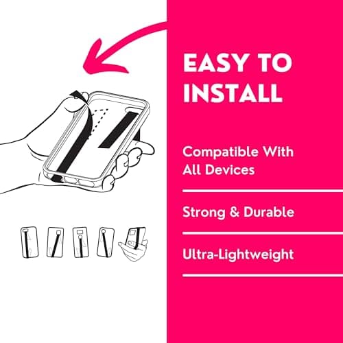 Phone Loops: Non-Elastic Phone Grip, Phone Strap, Phone Holder for Hand - Small, Light and Discreet Phone Loop Cell Phone Holder for Hand - Phone Finger Holder — view 2