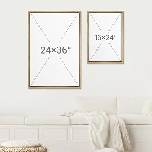 SIGNWIN Framed Canvas Print Wall Art Set Abstract Golden Birds in Flight Illustrations Modern Art Decorative Rustic Calm/Zen for Living Room, Bedroom, Office - 24"x36"x3 Natural — view 5