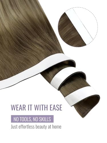 Fshine Tape Weft Hair Extensions 16 Inch 90g Chestnut Blonde — view 3