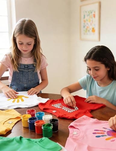 Auranso Girls Shirts Short Sleeve Cotton Kids T-Shirts Plain Basic Tee Clothes Summer Tops for Girls 7-8 Years White — view 2