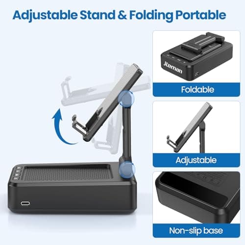 JTEMAN Cell Phone Stand with Bluetooth Speaker,Gifts for Men Tech Gadgets — view 5