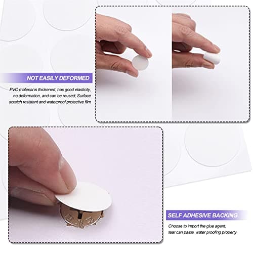 Screw Hole Covers Stickers, 1160 Pcs Self-Adhesive Screw Hole Cover Stickers White Furniture Cabinet Cap Covers Sealing Sticker 3 Size — view 3