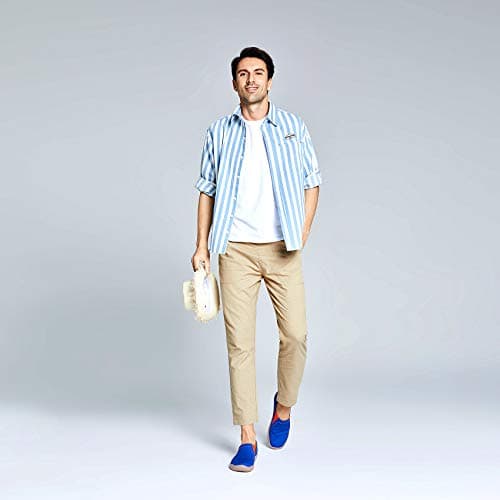 UIN Men's Slip Ons Loafers Canvas Lightweight Sneakers Walking Casual Solid Color Travel Shoes Dark Blue (9.5) — view 2