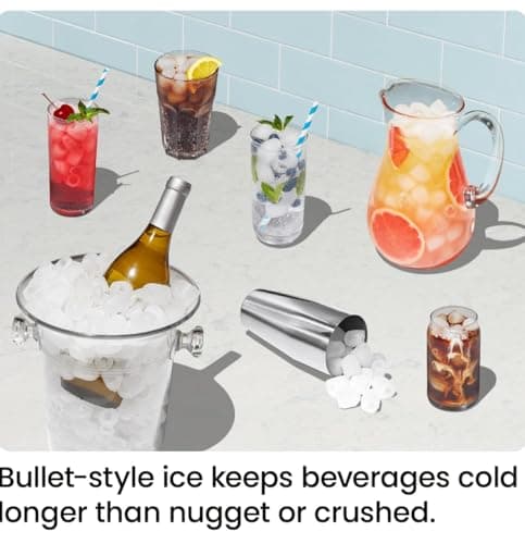 ICEMAN Dual-Size Ice Maker Countertop - Portable Ice Machine, Large and Small Ice Machine Maker with Self Cleaning, 9 Cubes in 7 Mins, 22lbs/24hrs, for Home, Kitchen, Office, Party, Ice Scoop Included — view 4