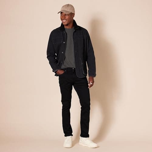 Amazon Essentials Men's Skinny-Fit Stretch Jean, Black, 30W x 32L — view 3