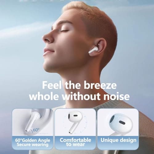 Wireless Earbuds,13mm Drivers with Big Bass,Bluetooth 5.3 Headphones HiFi Stereo,40H Long Playtime,4 Mics for AI Clear Calls,IP7 Waterproof Ear Buds for Sports/Workout/Running,Bluetooth Earphones — view 2