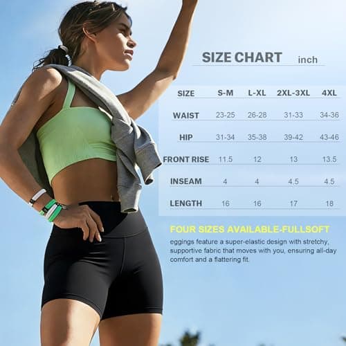 FULLSOFT High Waisted Biker Shorts for Women-5" Tummy Control Fitness Athletic Workout Running Yoga Gym Soft Compression Bike Volleyball Spandex Shorts Clothes for Women Womens Clothing(Black,S-M) — view 5