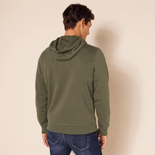Amazon Essentials Men's Hooded Fleece Sweatshirt, Olive Heather, Small — view 2