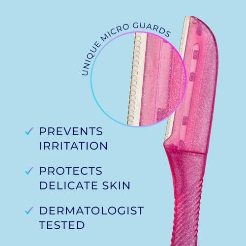 Schick Hydro Silk Touch-Up Dermaplaning Tool with Precision Cover, 3ct | Dermaplane Razor, Face Razors for Women, Peach Fuzz Remover — view 5