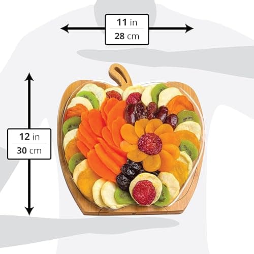 Dried Fruit Gift Basket for Valentines Day – Healthy Gourmet Snack Box - Holiday Food Tray - Variety Snacks - Birthday, Sympathy, Mom, Dad, Corporate Tray - Bonnie & Pop — view 5