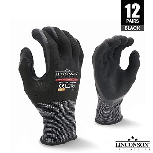 LINCONSON 12 Pack Safety Performance Series Construction Mechanics Work Gloves — view 6